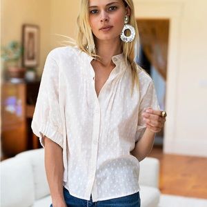 India Collection by Emerson Fry Swiss Dot Blouse